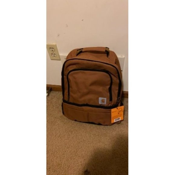 Carhartt Insulated 24 Can Two Compartment Cooler Backpack, Brown